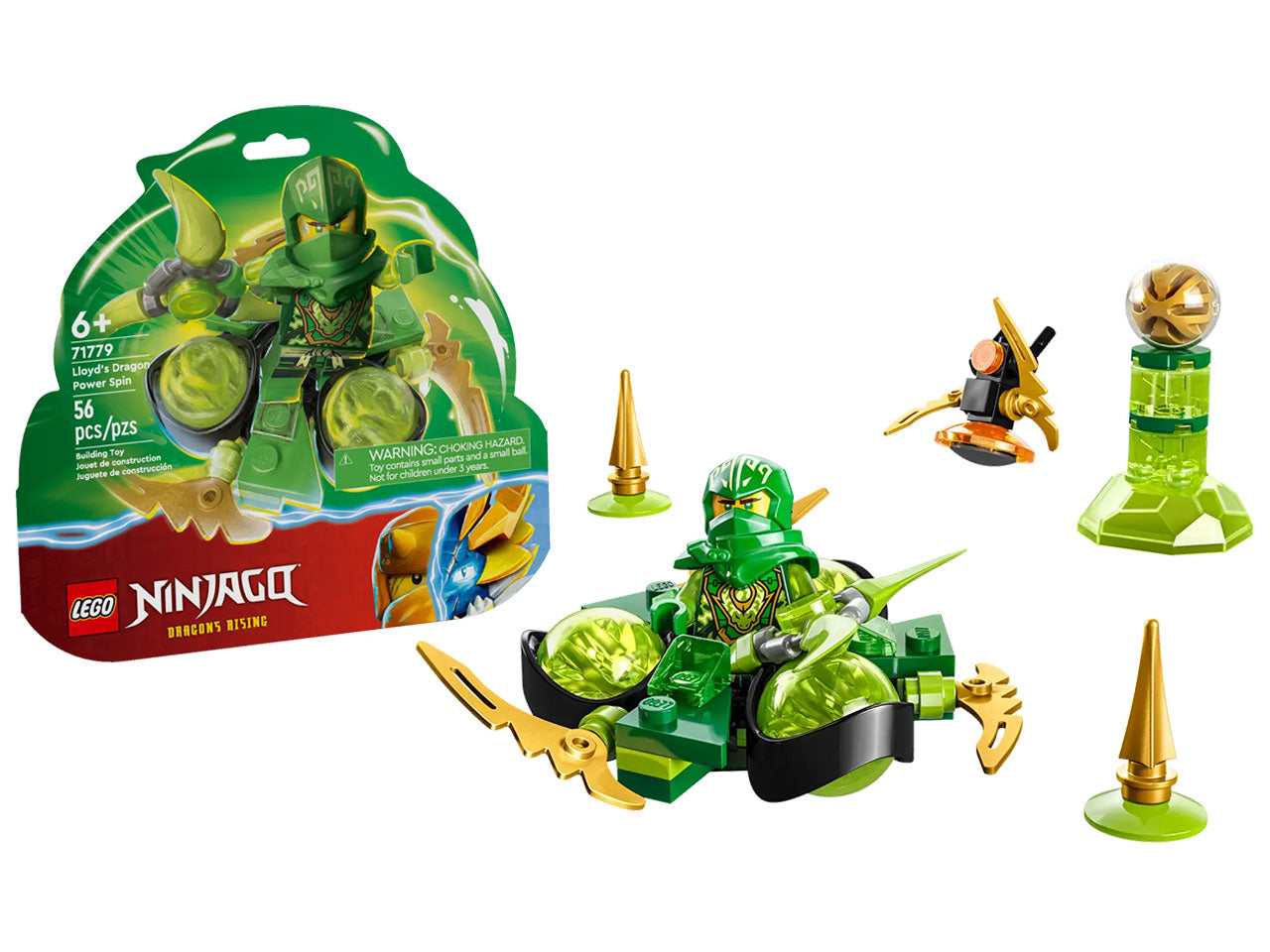 Lego ninjago spin power dragon di lloyd