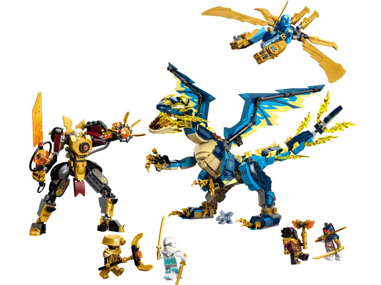 Lego Ninjago Dragone Elementare vs. Mech dellImperatrice 71796