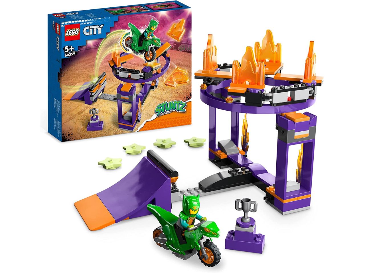 Lego city stuntz sfida acrobatica: schiacciata sulla rampa