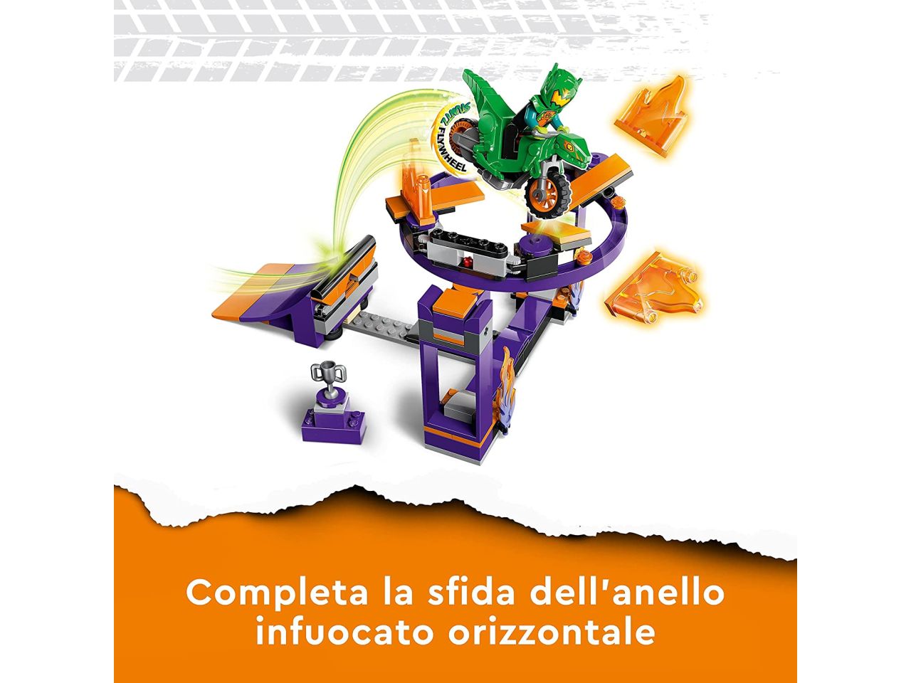 Lego city stuntz sfida acrobatica: schiacciata sulla rampa