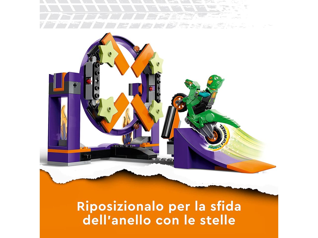 Lego city stuntz sfida acrobatica: schiacciata sulla rampa