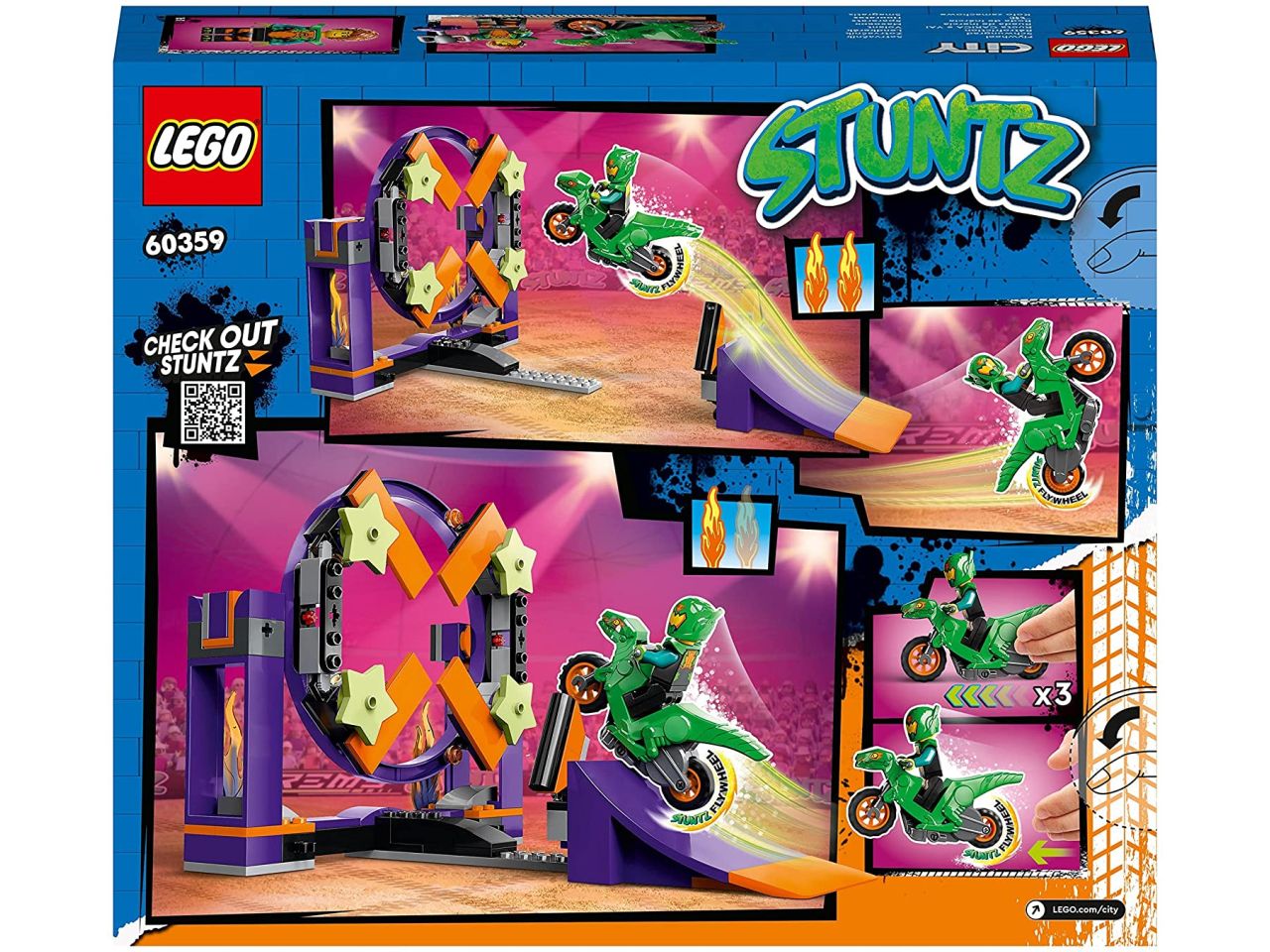 Lego city stuntz sfida acrobatica: schiacciata sulla rampa