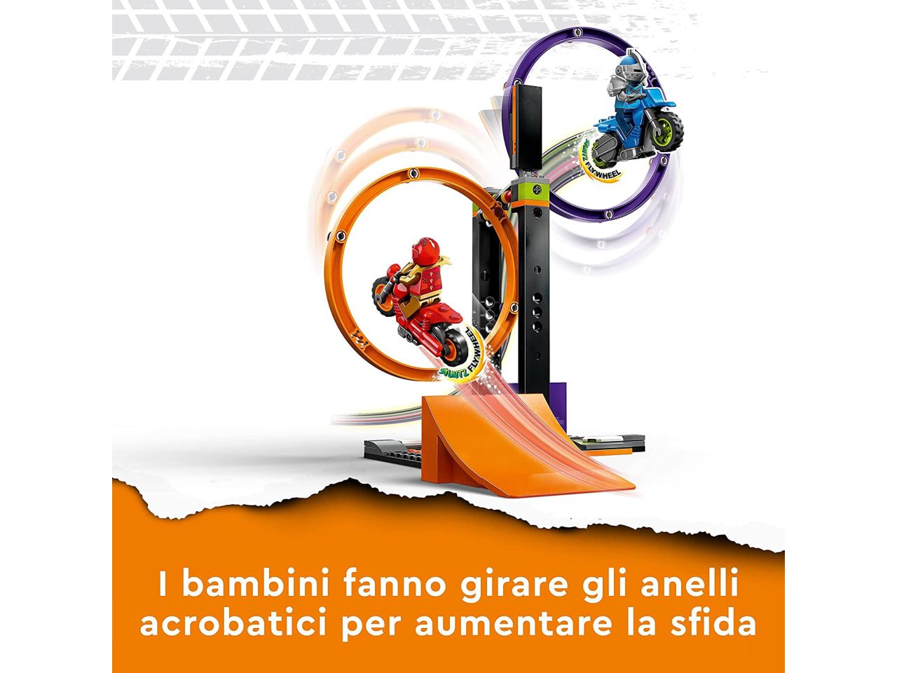 Lego city stuntz sfida acrobatica: anelli rotanti