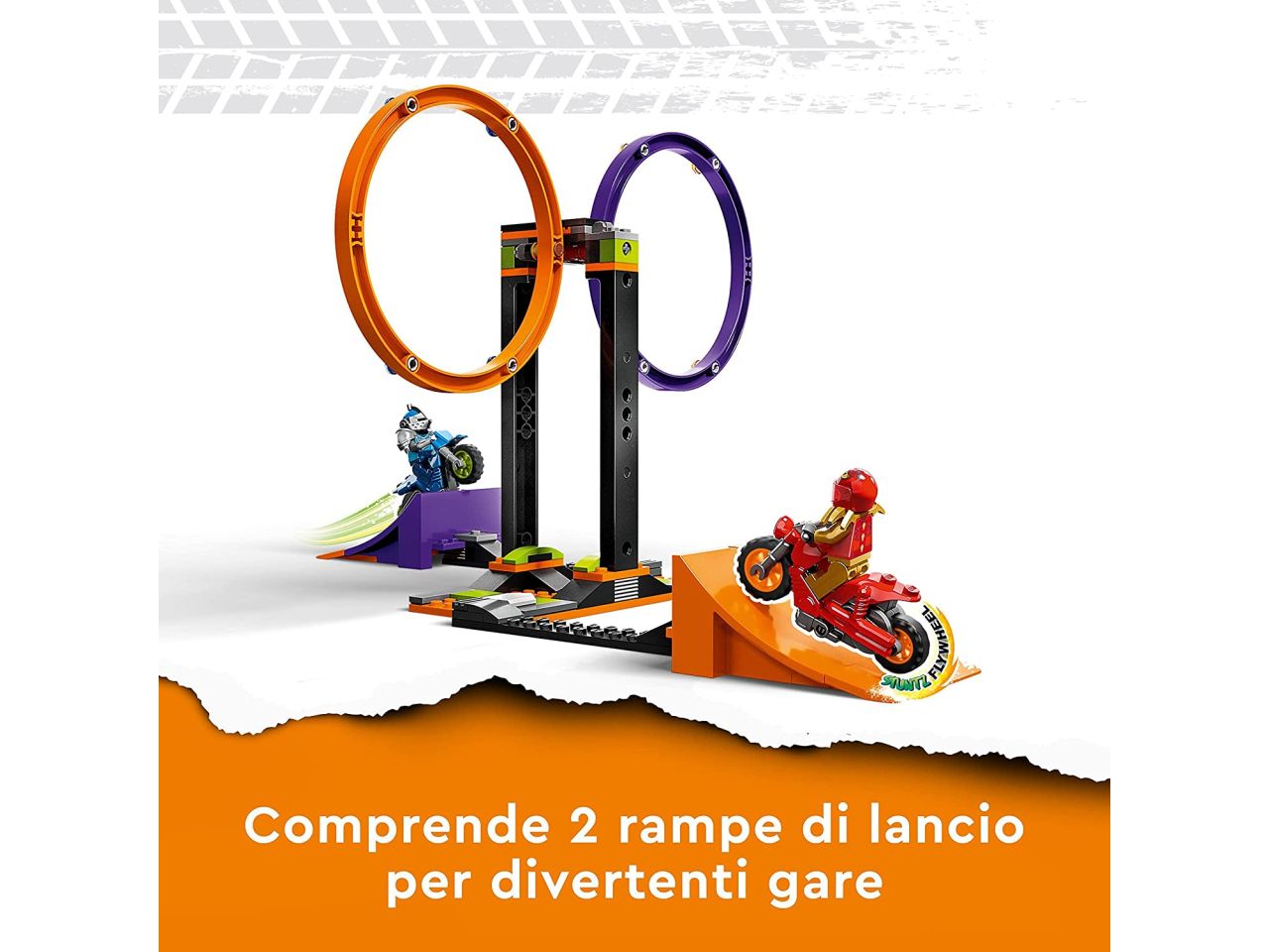Lego city stuntz sfida acrobatica: anelli rotanti