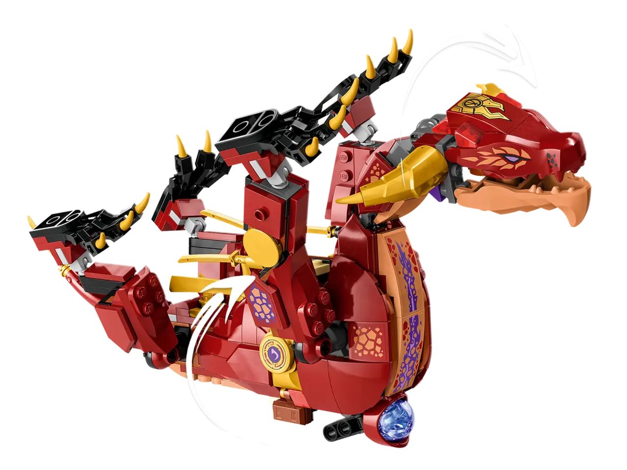 Lego Ninjago Dragone di Lava Transformer Heatwave 71793