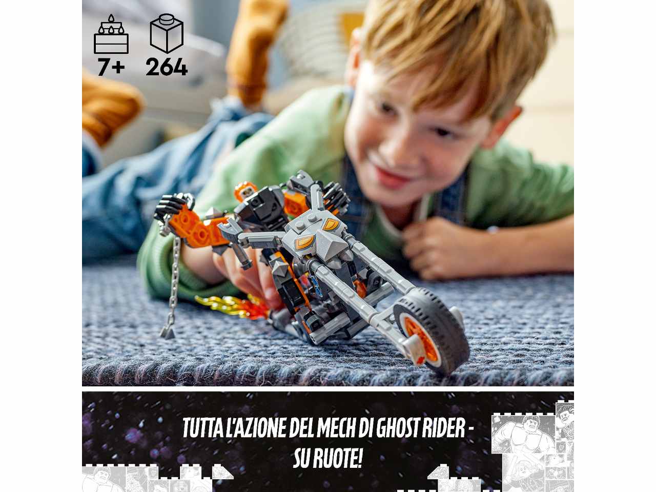 Lego Marvel Mech e Moto di Ghost Rider 76245