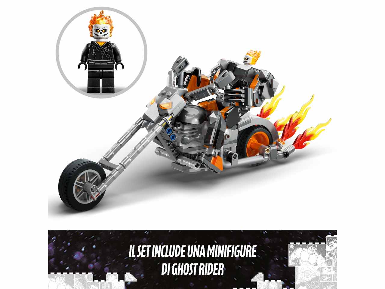 Lego Marvel Mech e Moto di Ghost Rider 76245