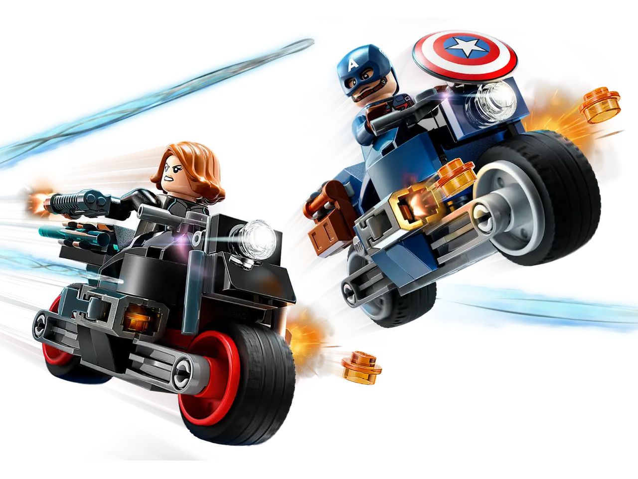 Lego Marvel Motociclette di Black Widow e Captain America 76260
