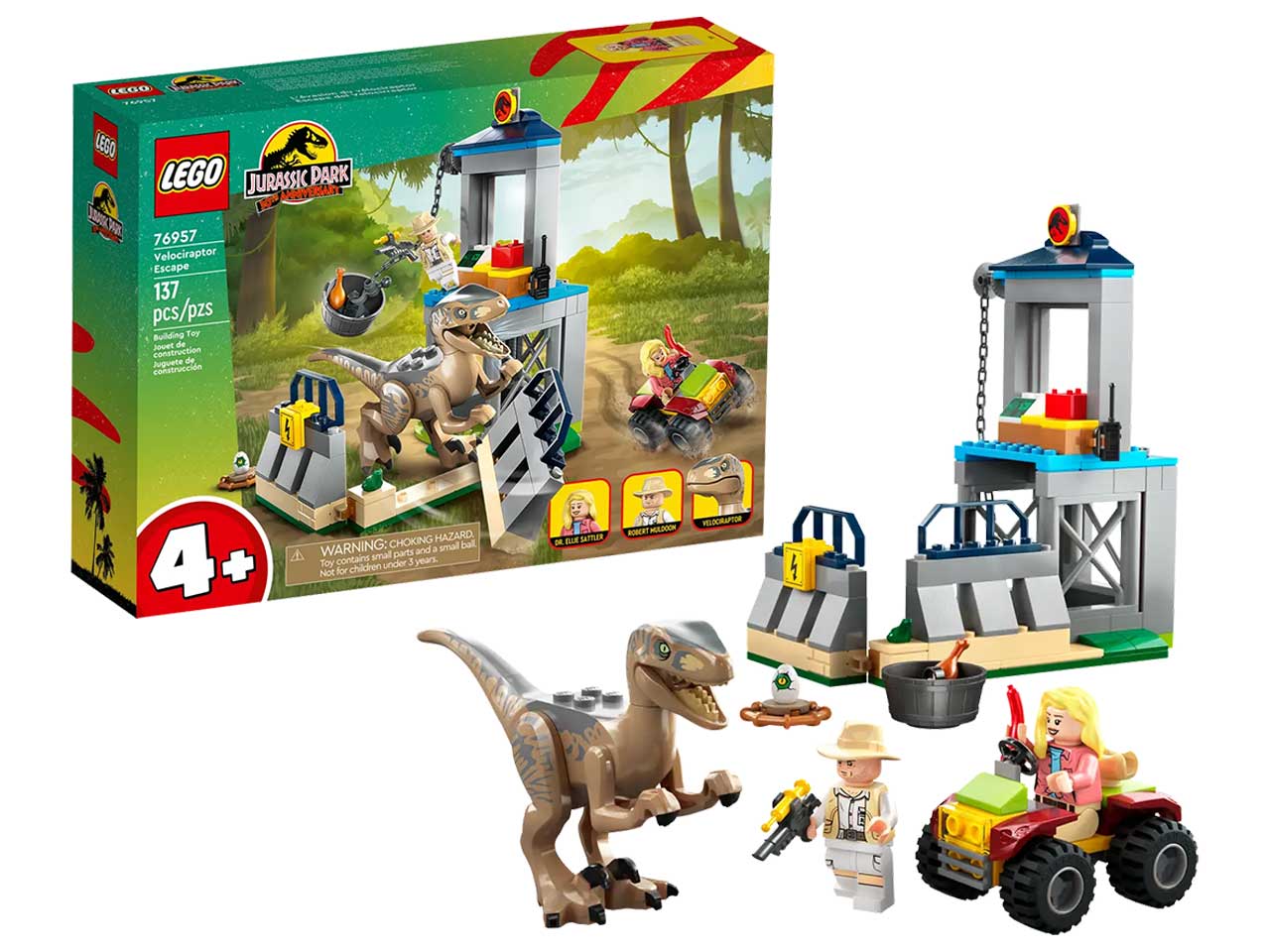 Lego Jurassic Park La Fuga del Velociraptor 76957