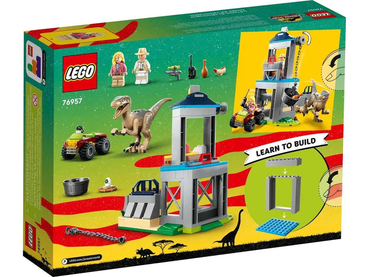 Lego Jurassic Park La Fuga del Velociraptor 76957