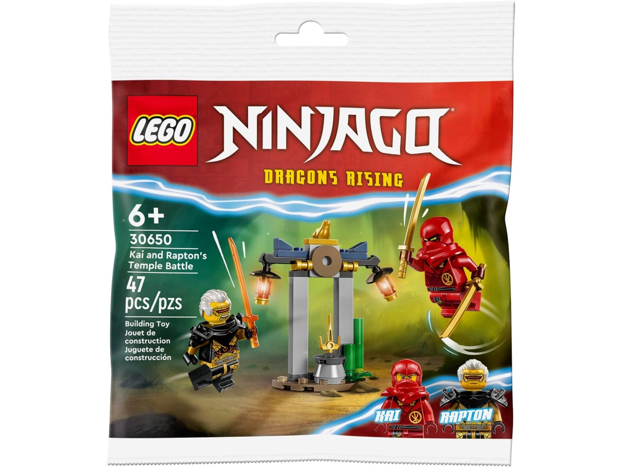 Lego ninjago battaglia nel tempio di kai e rapton