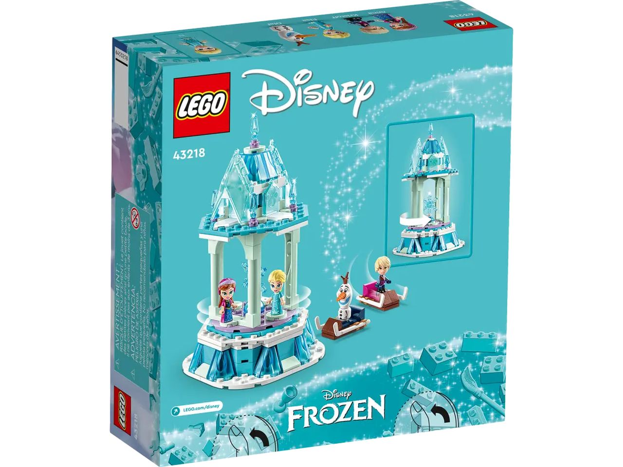 Lego Disney Frozen La Giostra Magica di Anna ed Elsa 43218