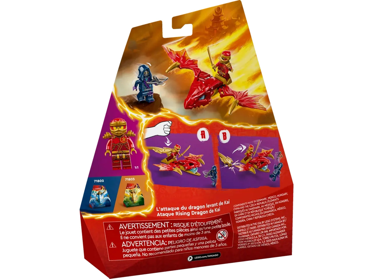 Lego ninjago attacco del rising dragon di kai