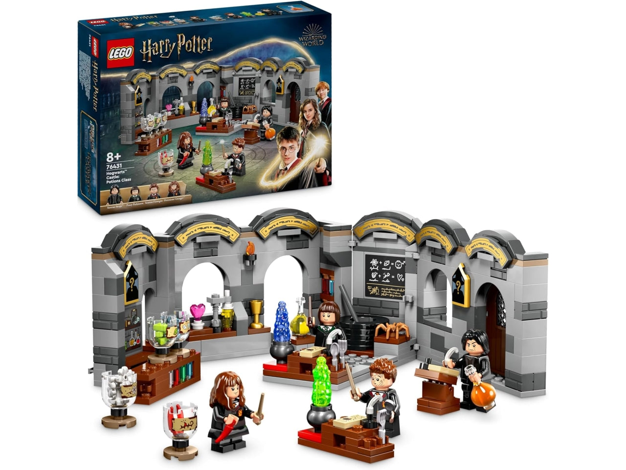 Lego Harry Potter Castello di Hogwarts lezione di pozioni, set di costruzioni in scatola da 397 pezzi, per bambini 8+ anni 76431