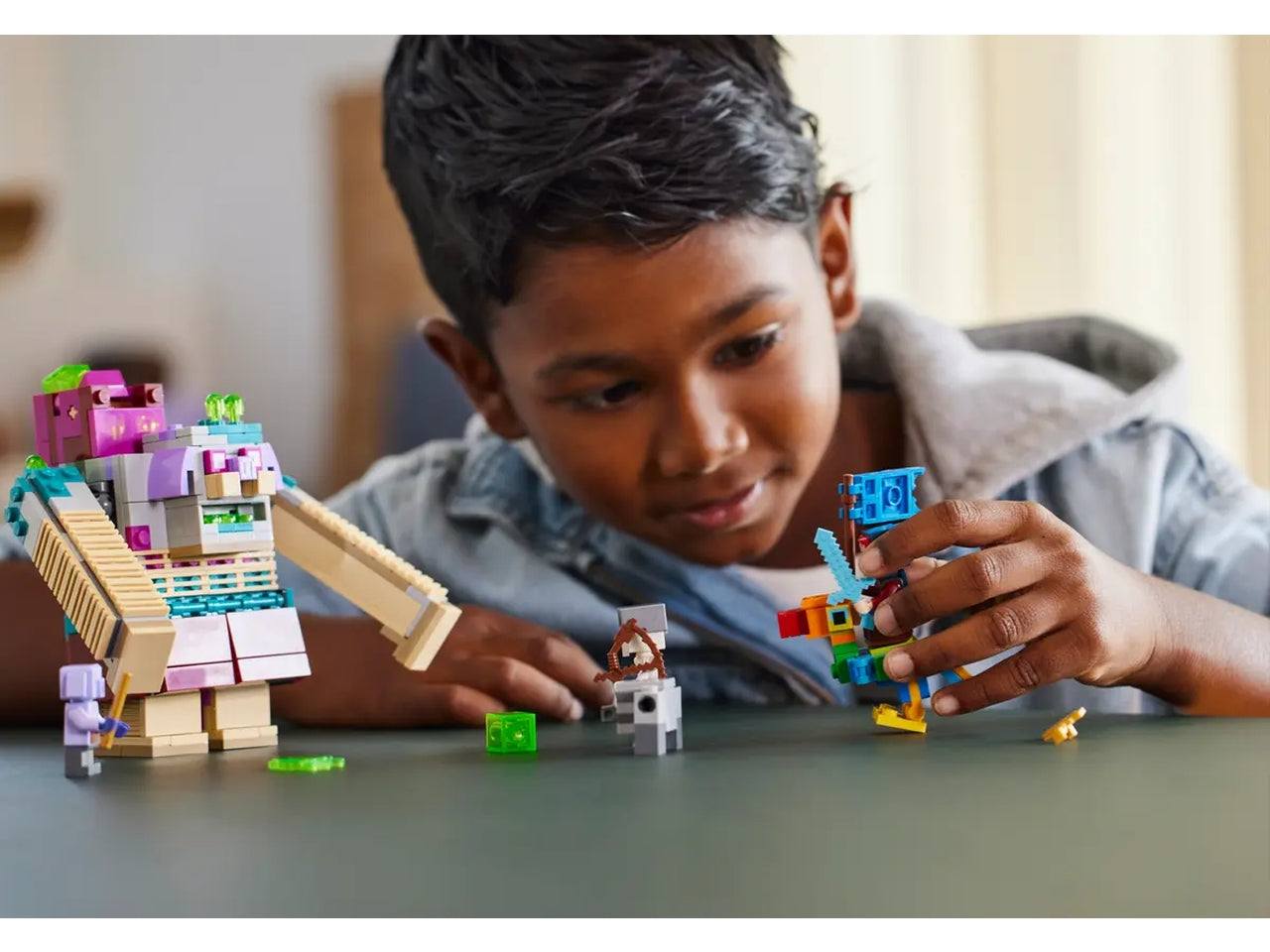 Lego minecraft resa dei conti con il divoratore
