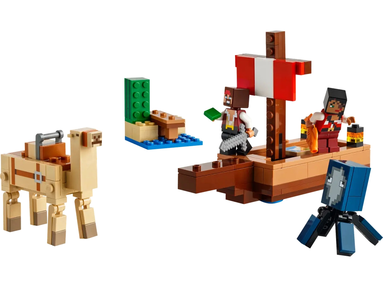 Lego Minecraft il viaggio del galeone dei pirati, set costruzioni da 166 pezzi per bambini di 8+ anni 21259