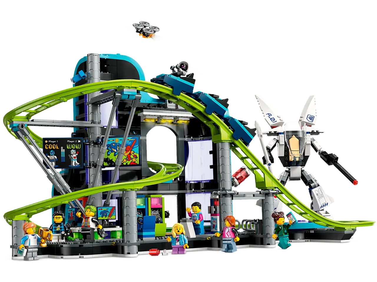 Lego My City Montagne Russe di Robot World, set di cosctruzioni in scatola da 986 pezzi, per ragazzo 8+ anni 60421