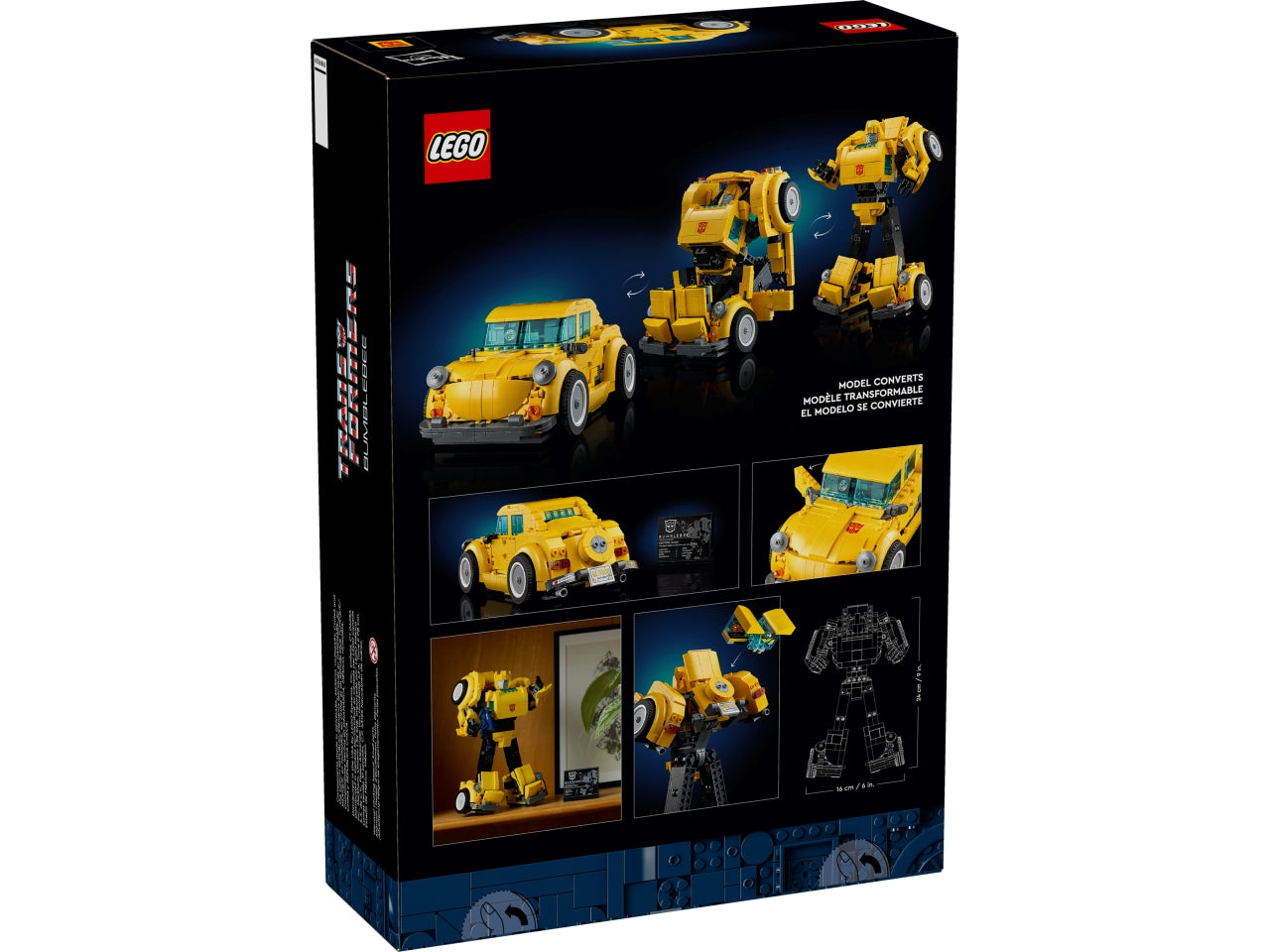 LEGO Icons - Set costruibile di action figure di robot Transformers per adulti: progetto di costruzione di Bumblebee Transformers LEGO Icons collezionabile per gli appassionati dello sci-fi 10338