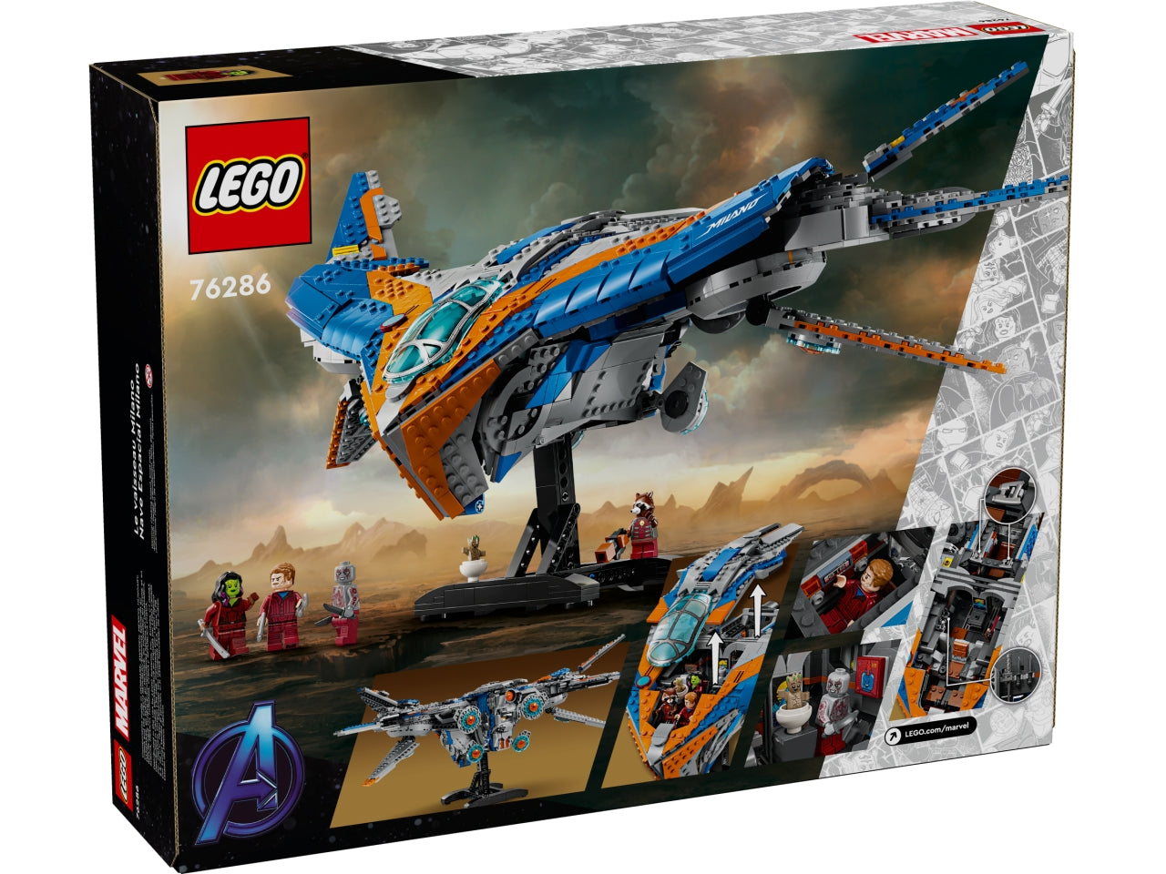 LEGO Marvel - Astronave giocattolo costruibile per bambini: il set di gioco Guardiani della Galassia: è progettato per i bambini e le bambine dai 12 anni in su 76286
