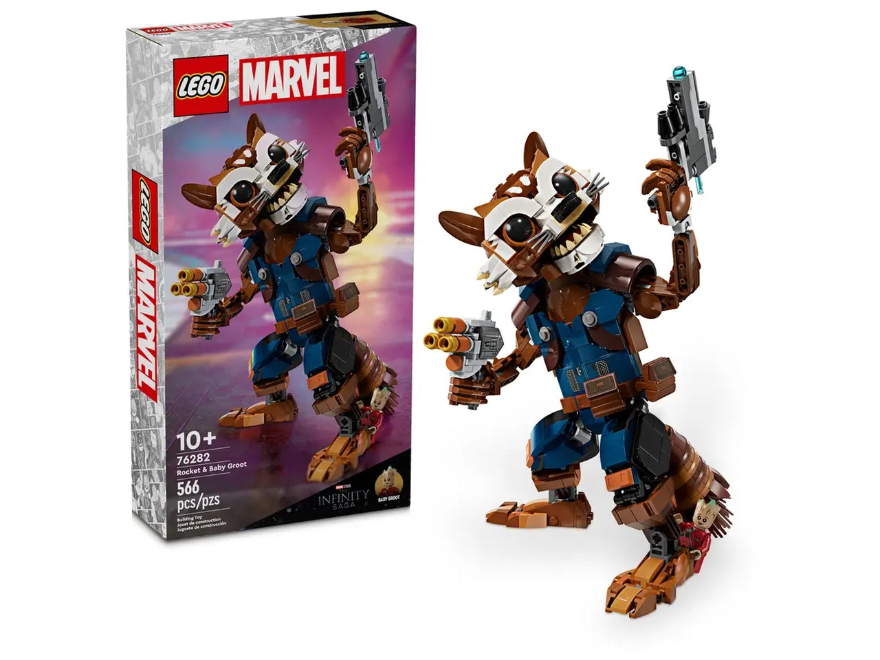 Lego super heroes marvel rocket e baby groot