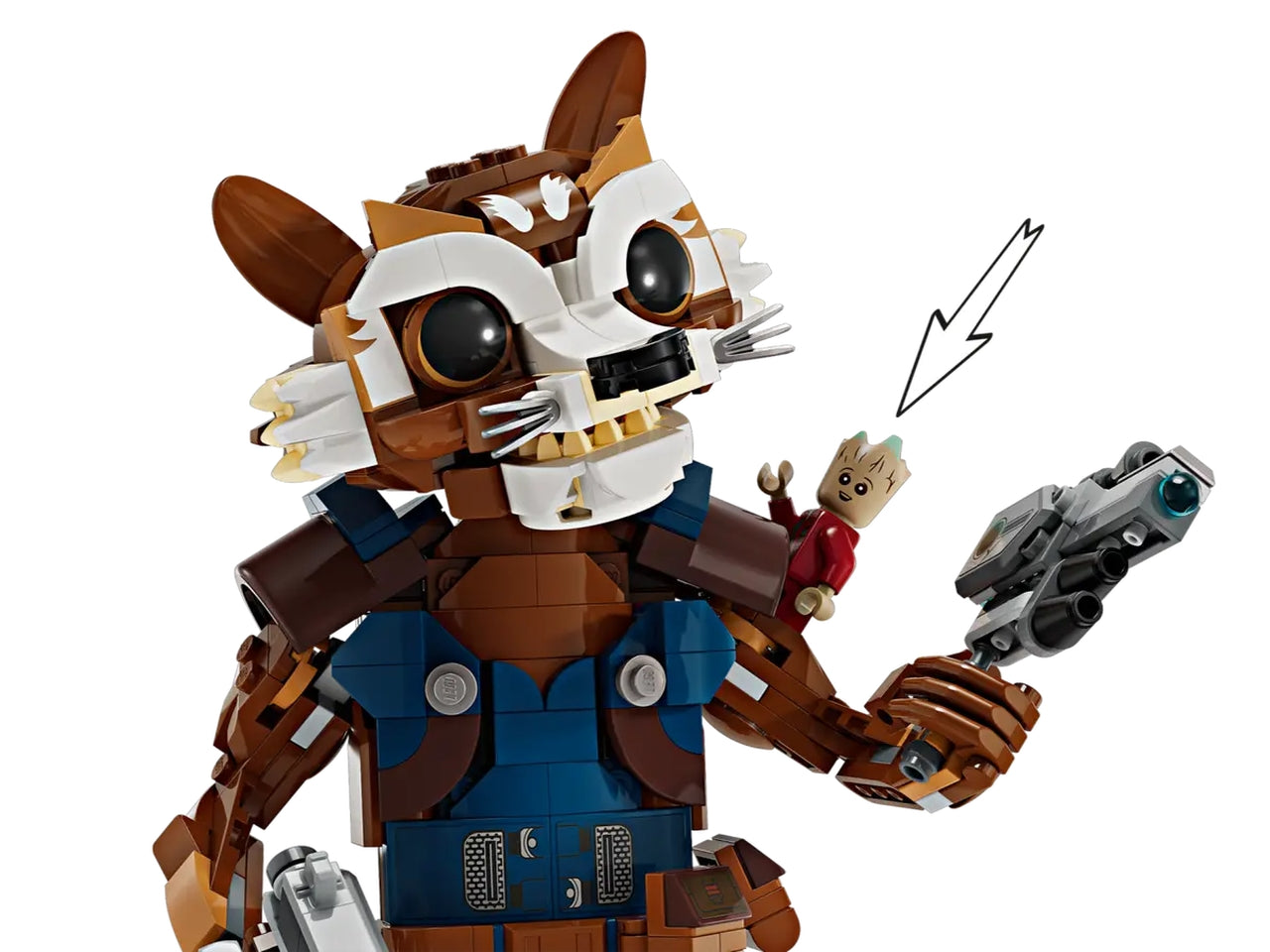 Lego super heroes marvel rocket e baby groot