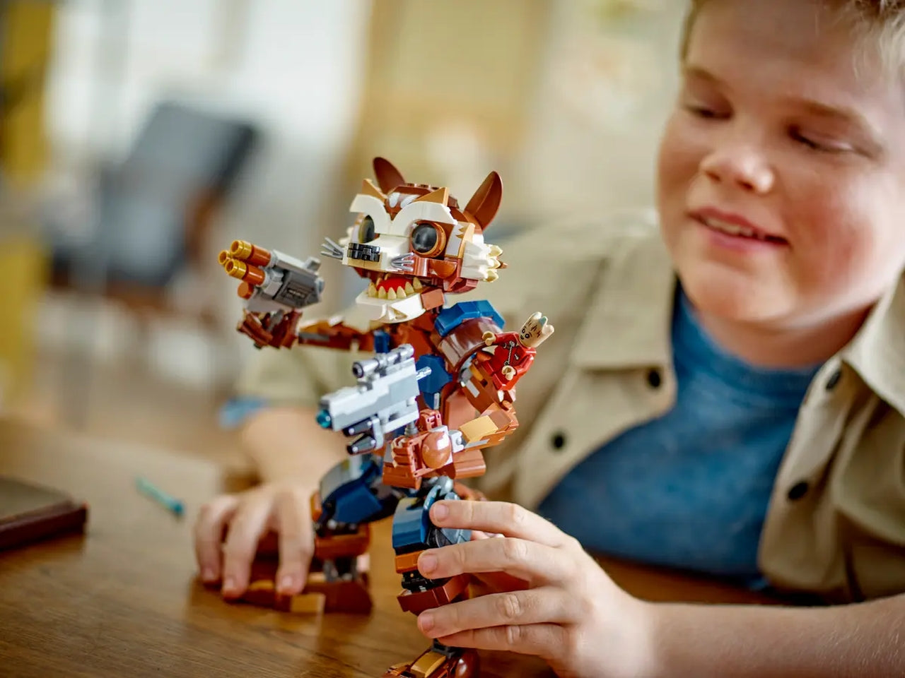 Lego super heroes marvel rocket e baby groot
