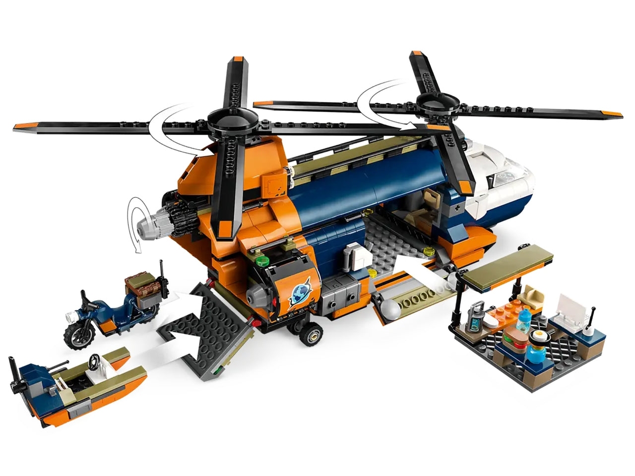 Lego City Exploration Elicottero dellesploratore della giungla, set di costruzioni in scatola da 881 pezzi, per ragazzo 8+ anni 60437