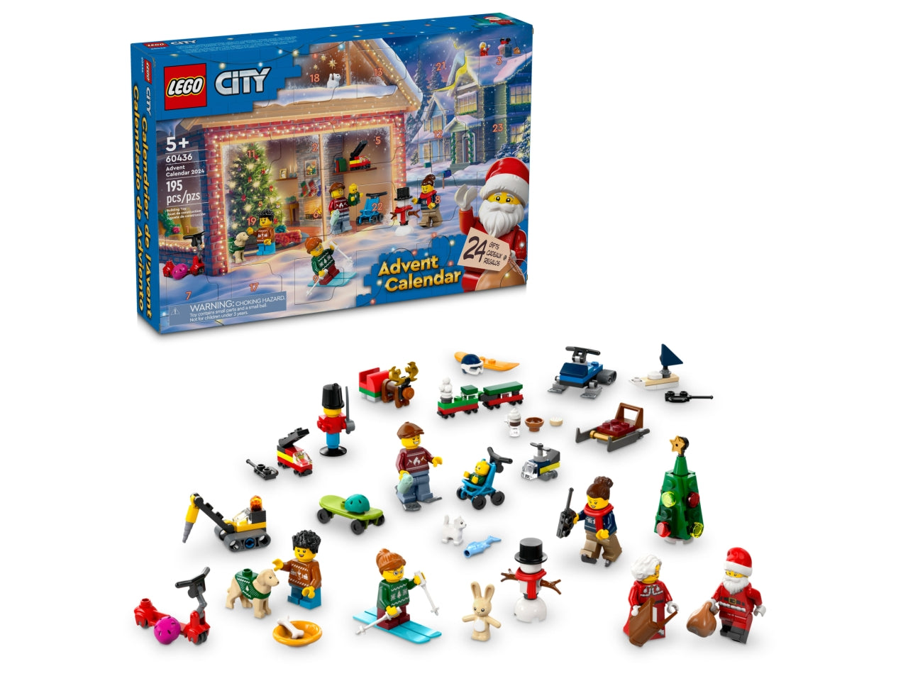 LEGO City - Calendario dellAvvento ricco di divertimento: organizza il conto alla rovescia fino al Natale con il Calendario dellAvvento 2024 per bambini dai 5 anni in su 60436