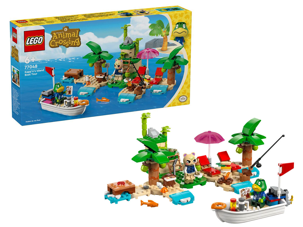 Lego animal crossing tour in barca di remo