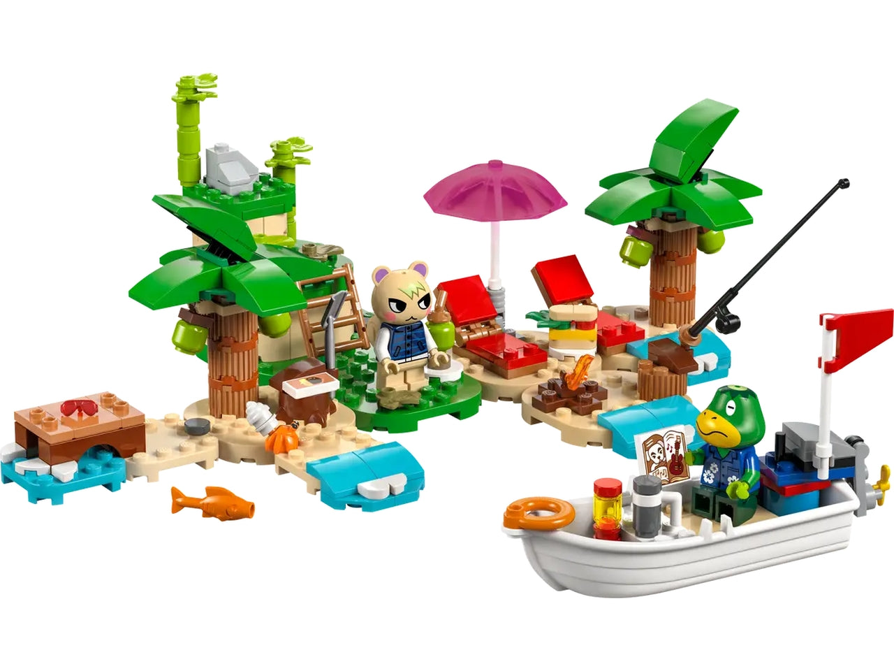 Lego animal crossing tour in barca di remo