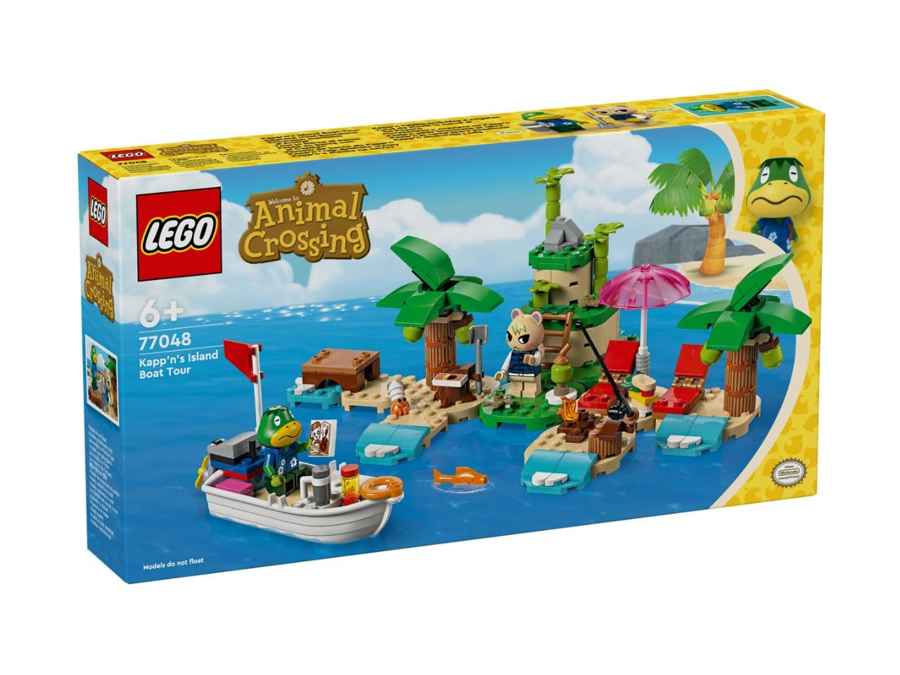 Lego animal crossing tour in barca di remo
