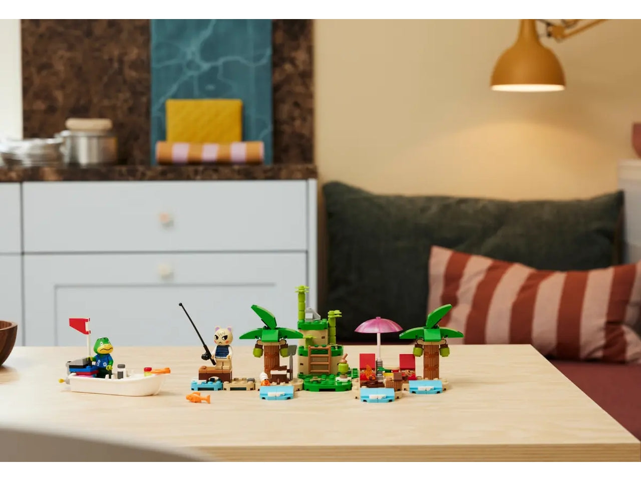 Lego animal crossing tour in barca di remo