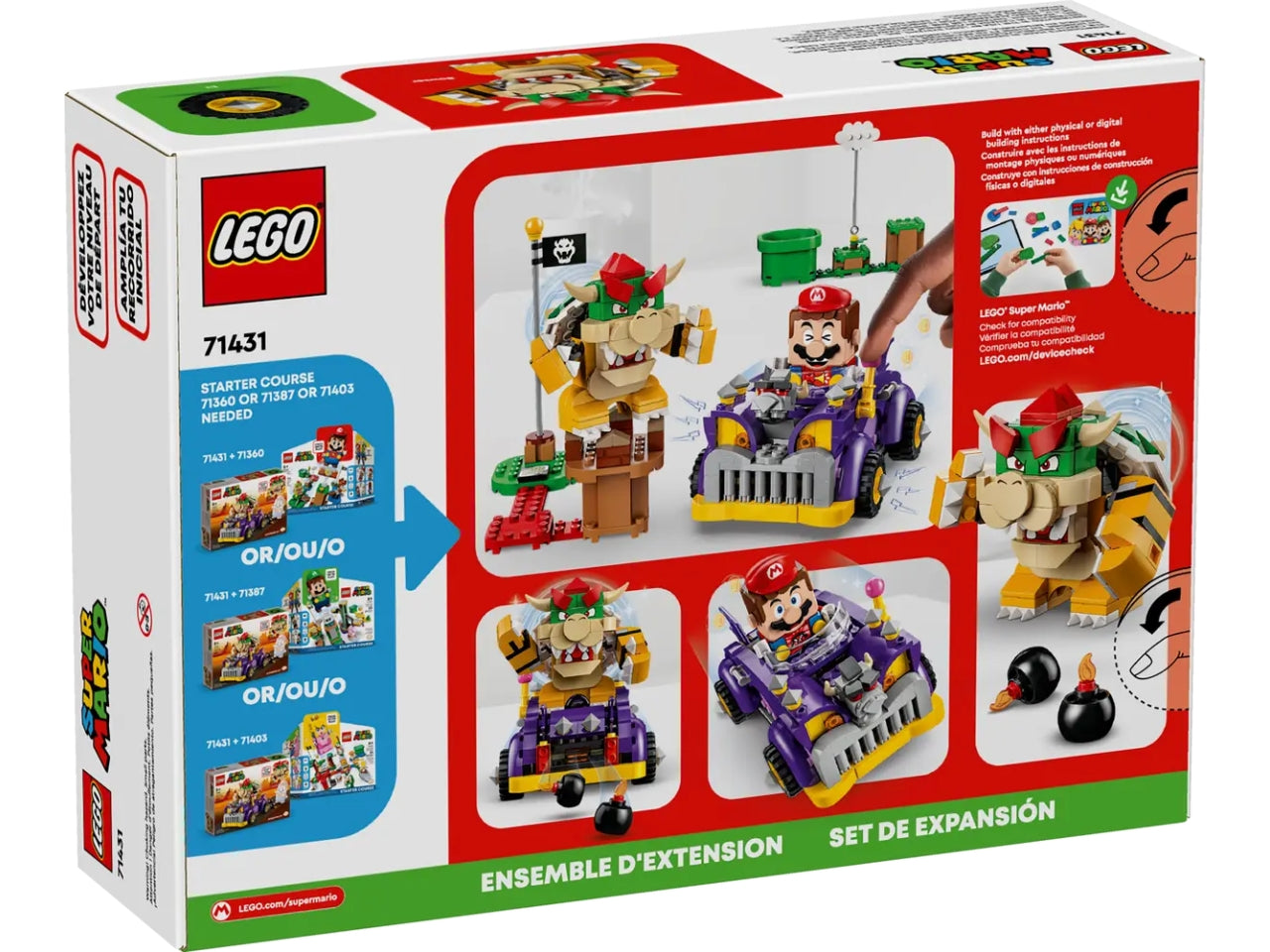 Lego super mario pack di espansione il bolide di bowser
