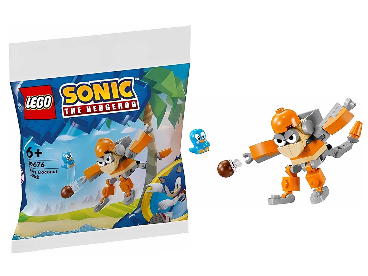 LEGO POLYBAG Sonic - attacco con le noci di cocco di Kiki - 42 pezzi per bambini di età 6+ 30676