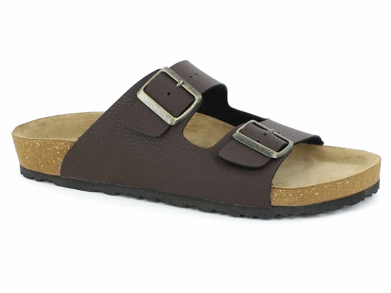 Ciabatta natural uomo tg.40-46 t.di moro nu0000009