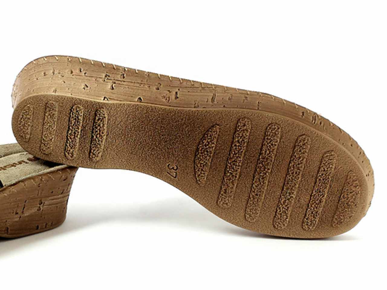 Ciabatta donna rigata tg.35-41 sabbia 26000075