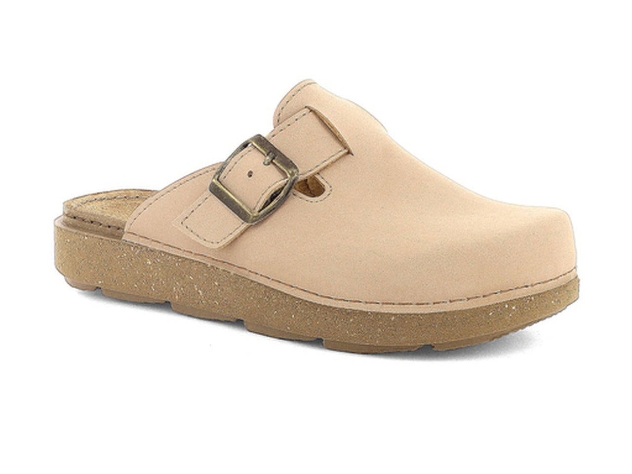 Ciabatta sabot da donna color sabbia, Edera in ecopelle e tessuto - taglia assortita dal 35 al 41 - Inblu