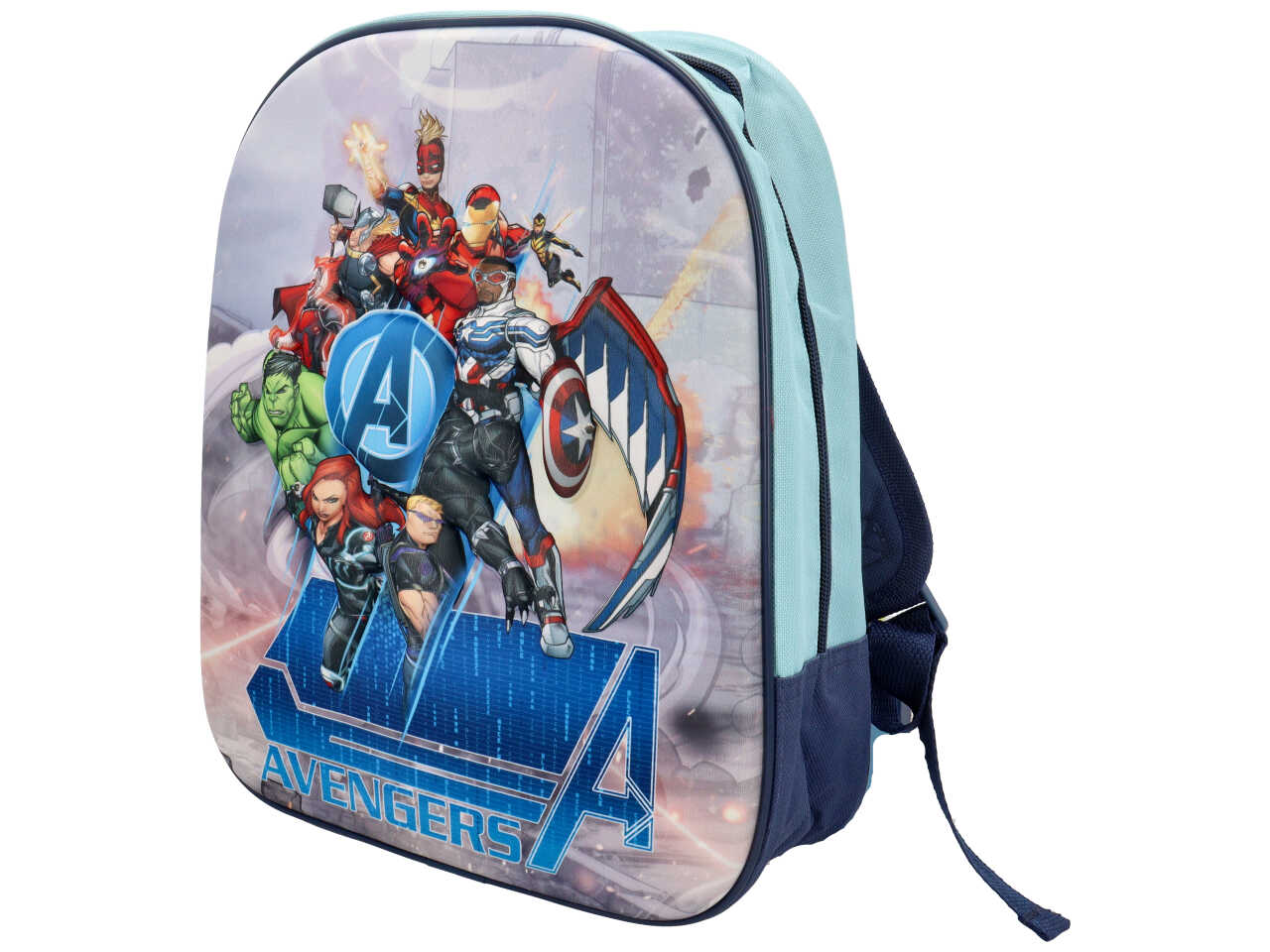 Zaino asilo Avengers 3d con led celeste e blu - Mc Group