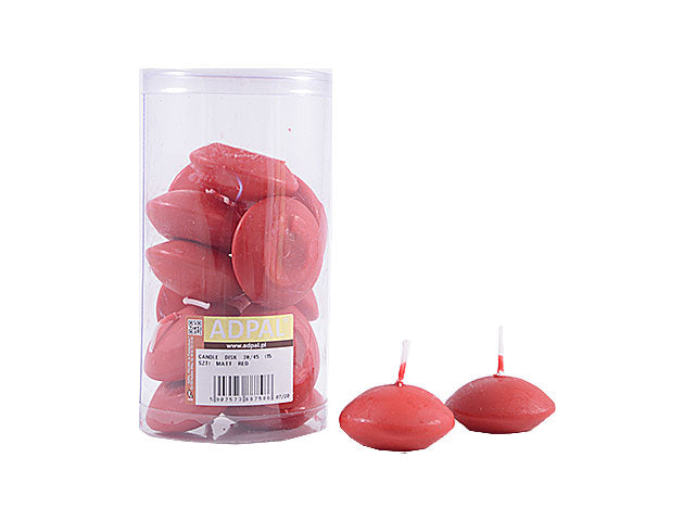 Candela galleggiante 15 pezzi rossa 30/45