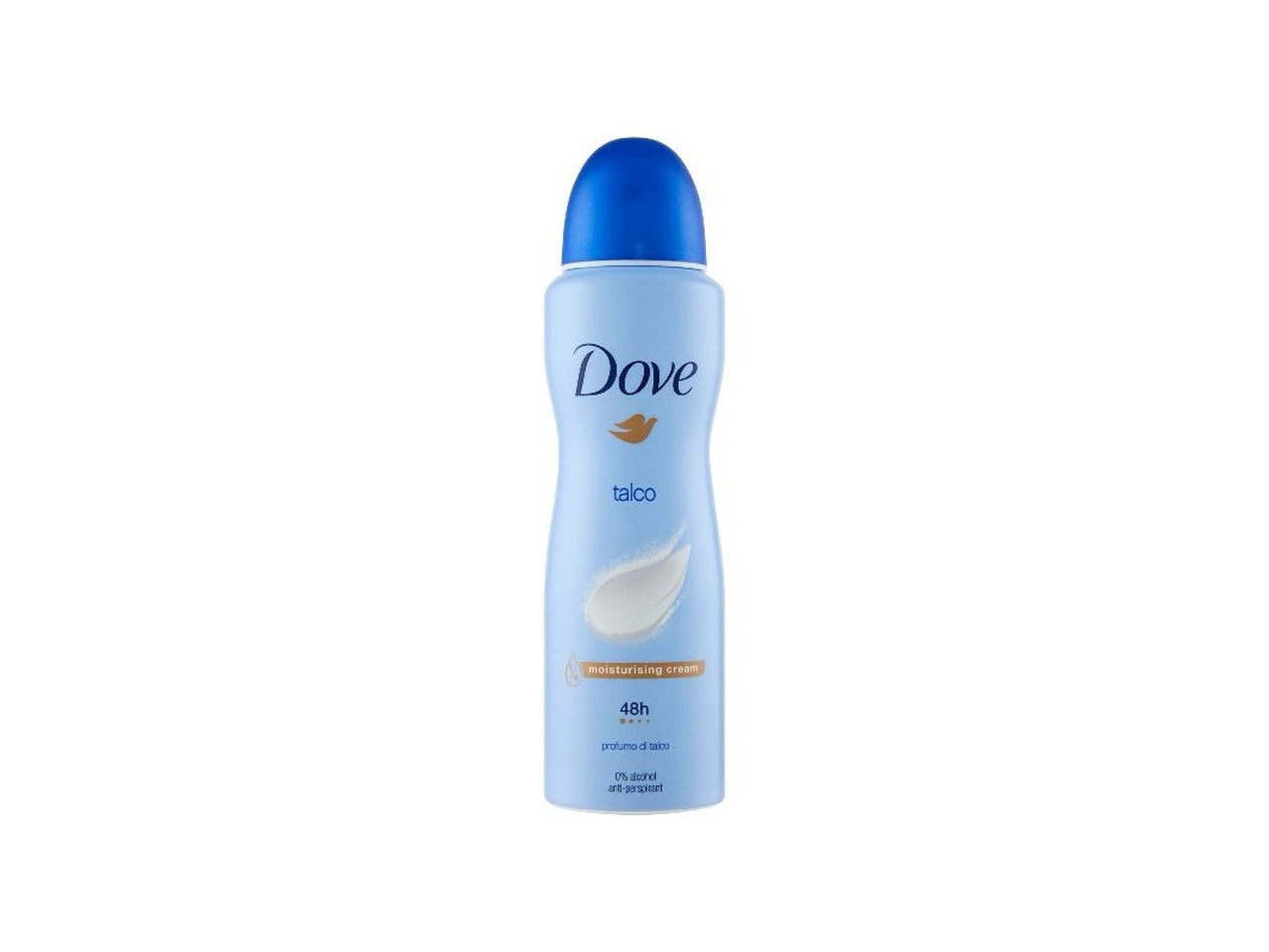 Dove deodorante spray al talco formato da 125ml $