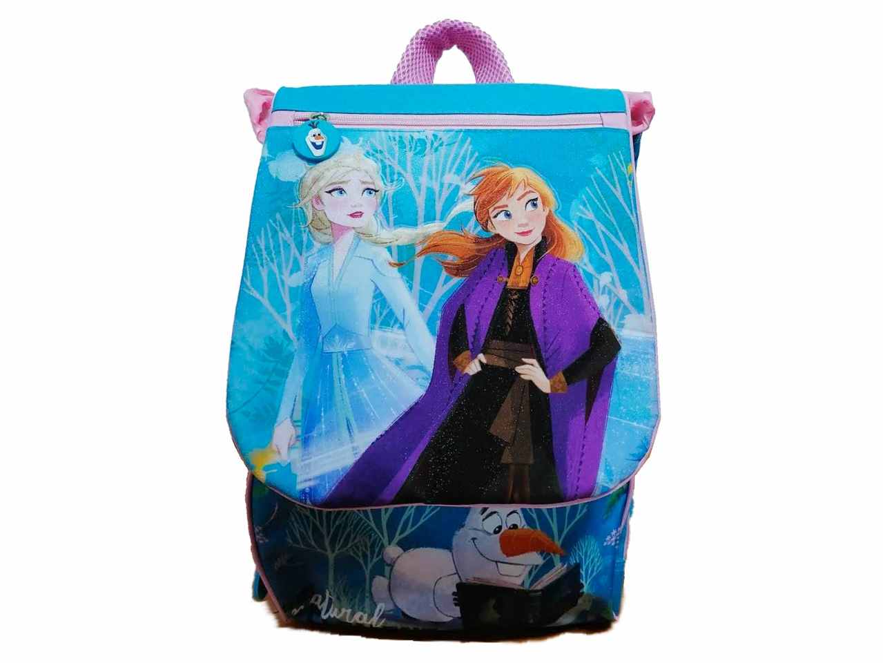 Zaino per la scuola frozen celeste in tessuto 40x29x12cm 700 g - 1 zaino