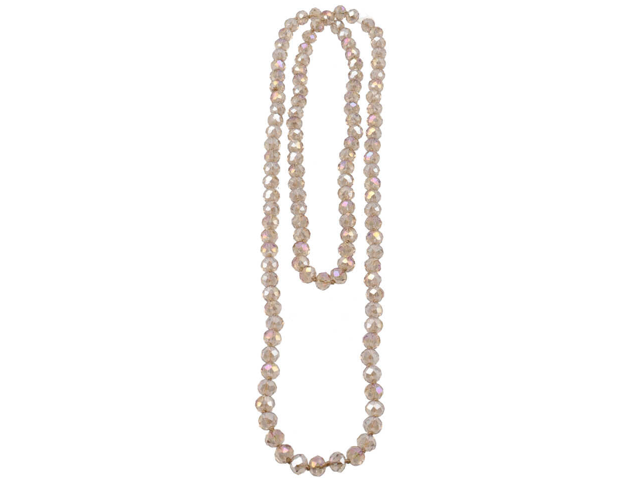 Collana con cristalli di vetro ambra nichel free