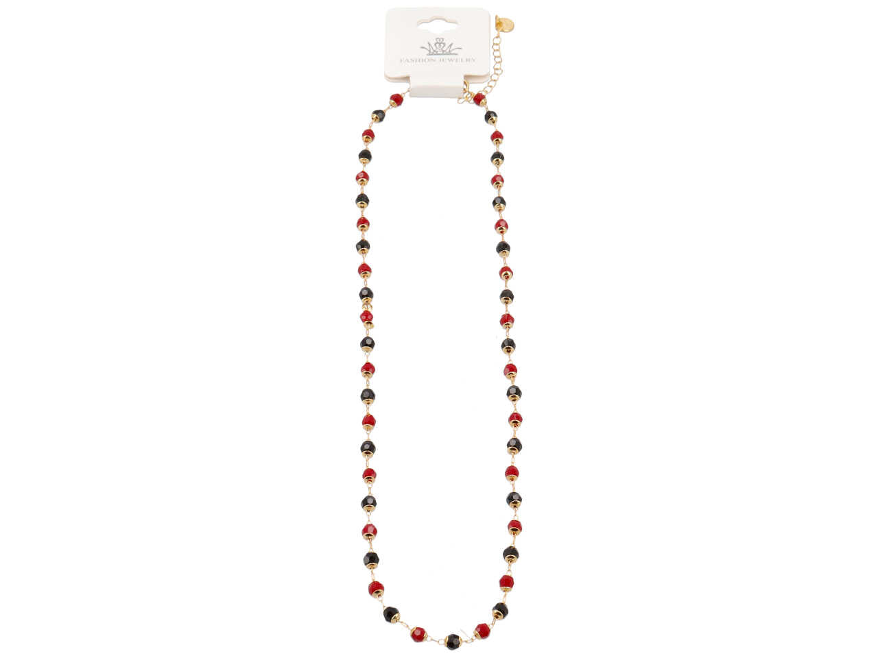 Collana con cristalli di vetro bordeaux nichel free