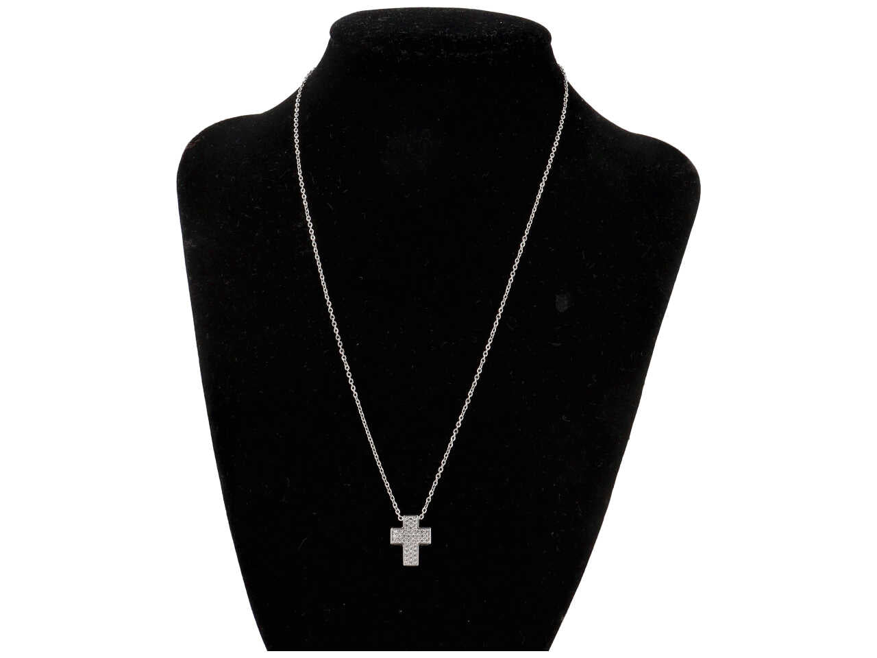 Collana in acciaio con ciondolo a forma di croce