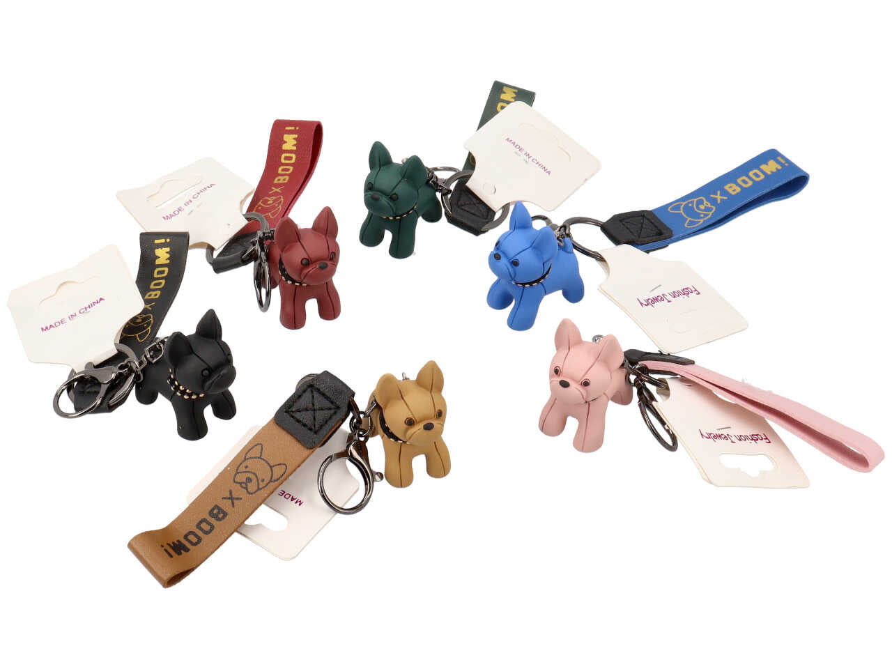 Portachiavi a forma di cane - disponibile in colori diversi