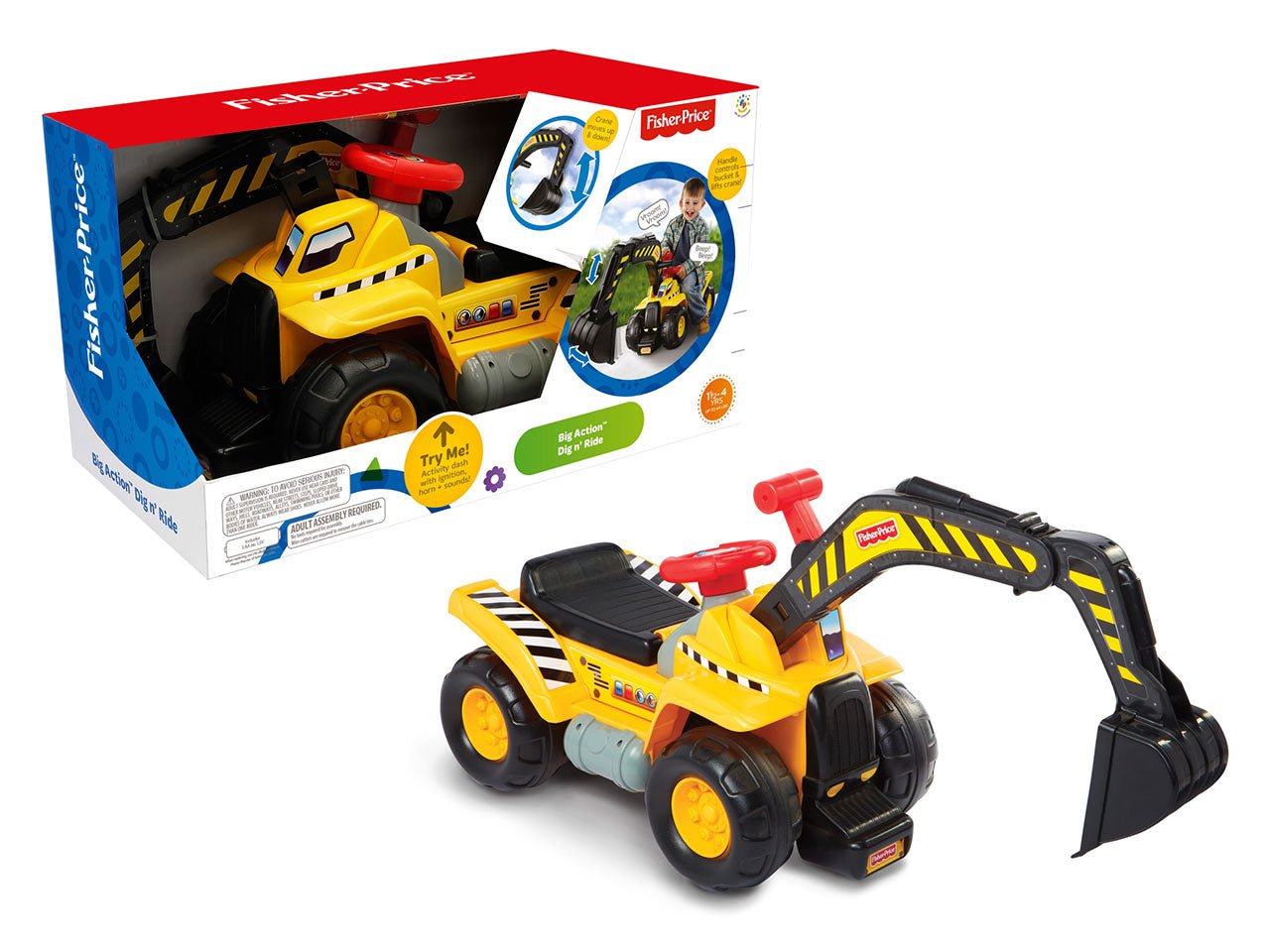 Cavalcabile fisher price big action dig n' ride