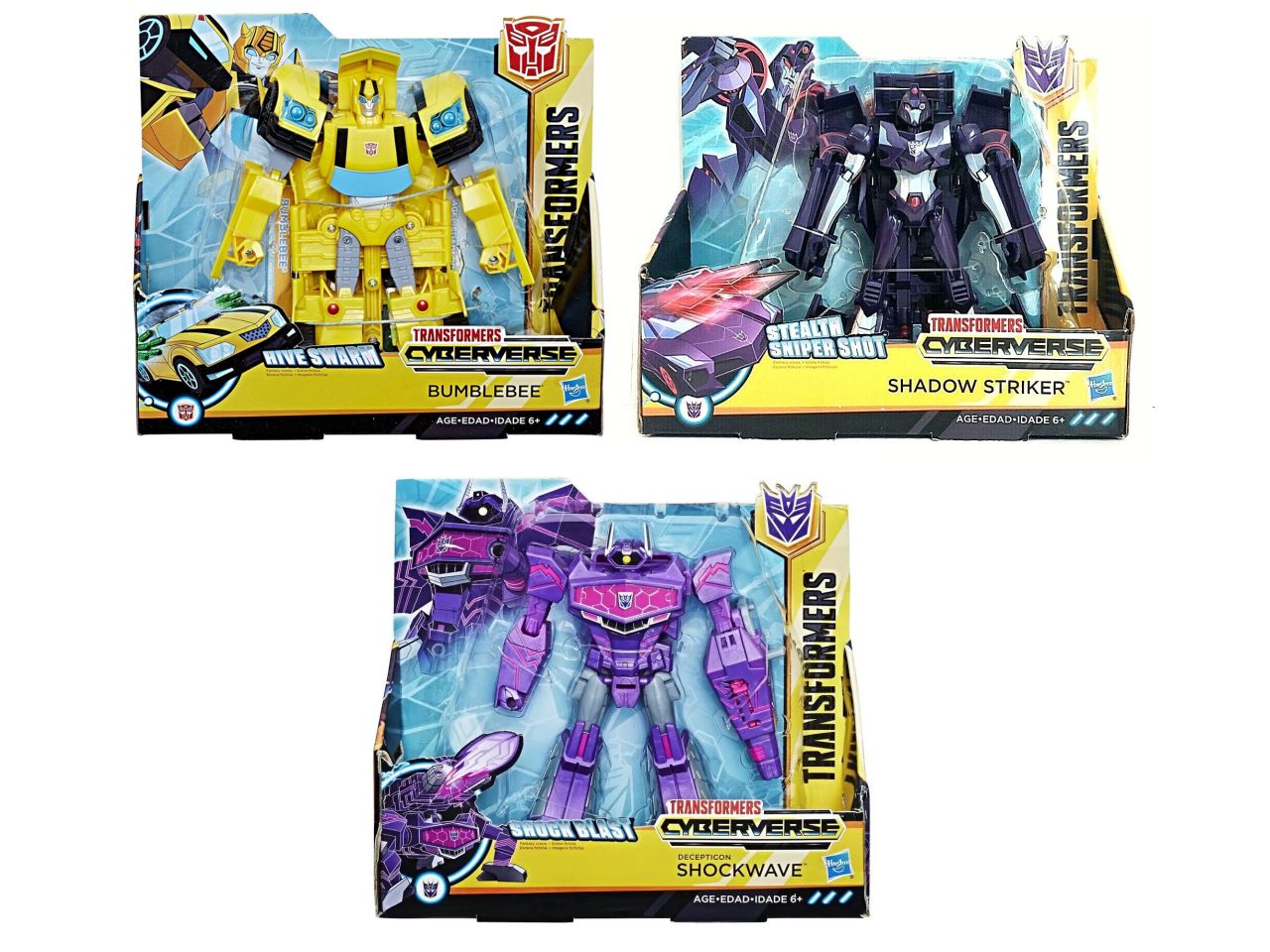 Transformers cyberverse in 3 assortimenti