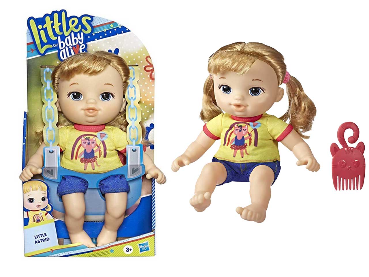 Baby alive squad little astrid blond hair