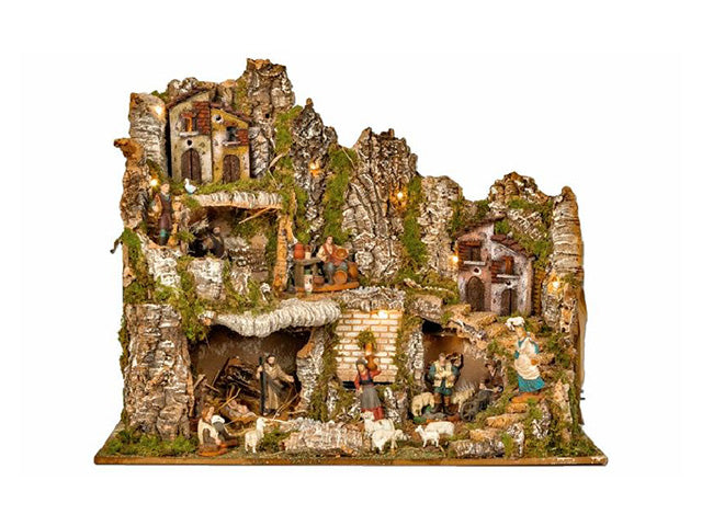 Presepe con luci e fontana pr15 $