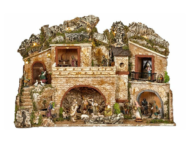 Presepe c/luci e fontana pr82
